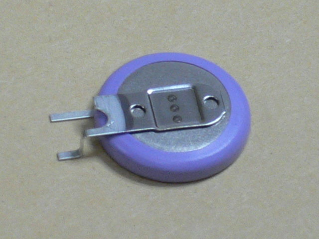 画像: パナソニック コイン充電池 ML1220 縦型端子付き